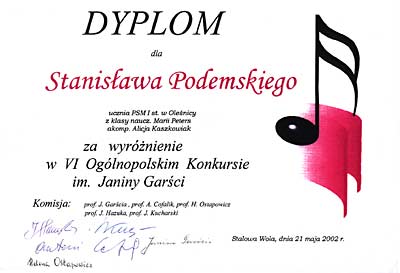 Janiny Garsci National Award for Youth Violin Performance Excellence